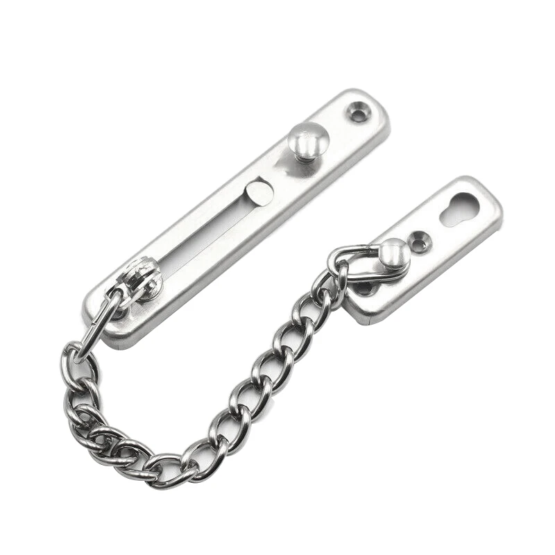 Strong Security Door Chain+Screws Solid stainless steel Safety Guard Lock Catch