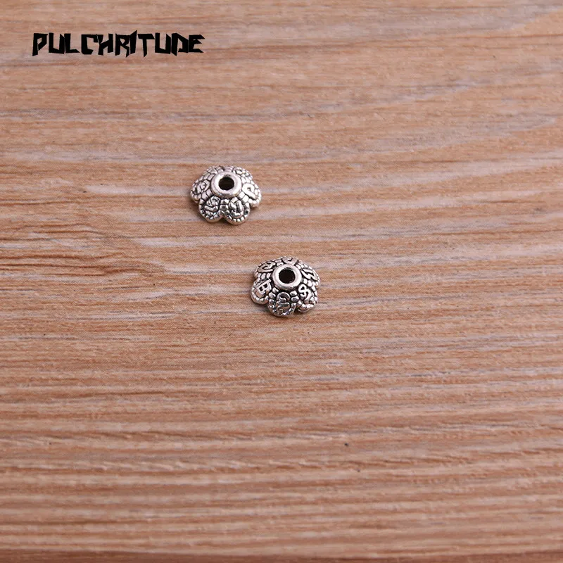 PULCHRITUDE, 100 шт, 3*8*8 мм, два цвета, бусины, колпачки, шарм, полые, цветок, буквы, подвески, ювелирные аксессуары, сделай сам, сосуд, подвески