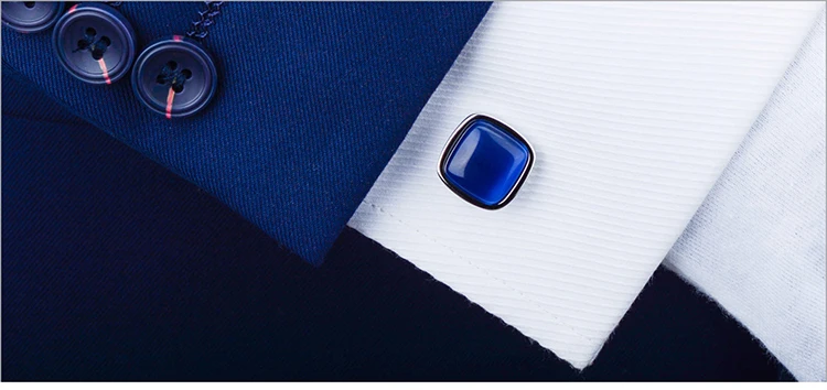 SAVOYSHI роскошный синий Опаловый камень запонки мужские женские рубашки аксессуары высокого качества Квадратные запонки индивидуальный ювелирный подарок