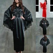 Женская пижама, кружевная атласная одежда для сна, женское кимоно, ночная рубашка, нижнее белье, Повседневная пижама, одежда для сна, пижама