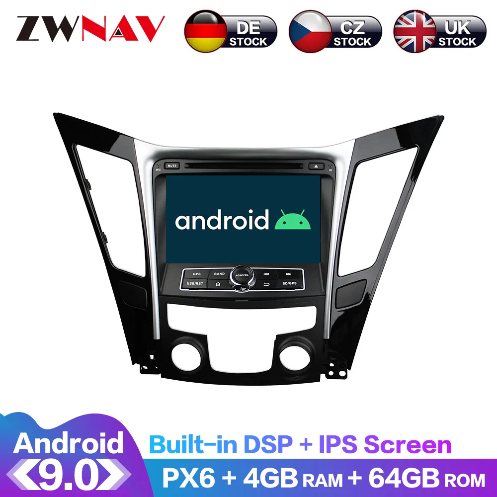 Android 9 IPS экран PX6 DSP для Hyundai Sonata i40 i45 2011-2015 автомобильный DVD GPS мультимедийный плеер