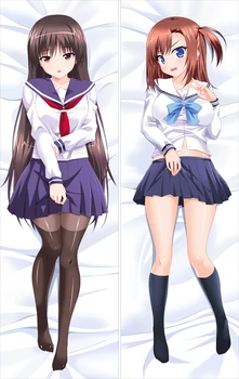 

Anime JK to Inkou Kyoushi Dakimakura Cover PoRO petit Characters Kanna Joushima & Kasumi Sawai Bolster Body Pillow Case