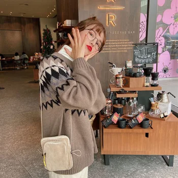 

Hot Sale Solid Messenger Bag Women Mini Drawstring Phone Pouch Corduroy Simple Durable Shoulder Handbag Money Pouch