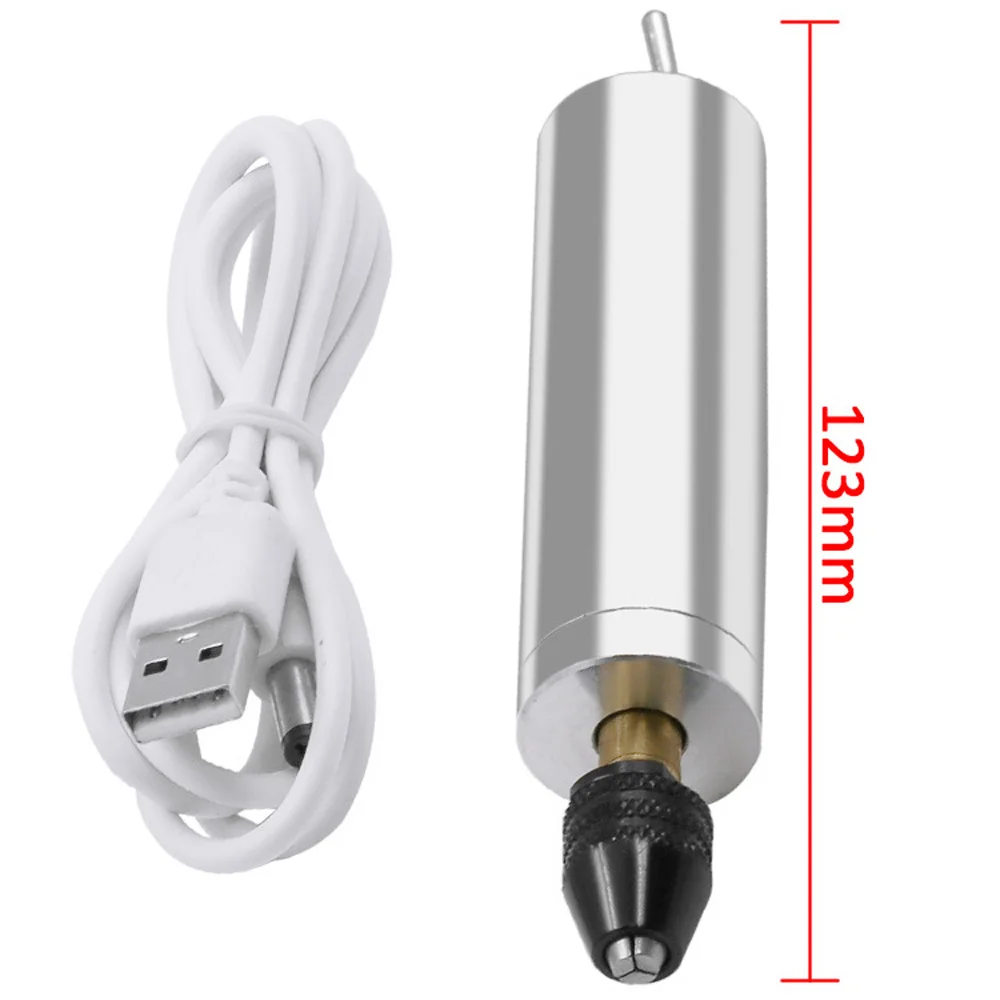 Прочный и прочный длительный срок службы USB Электрический шлифовальный мини-станок полировка миниатюрная маленькая ручная дрель черный патрон