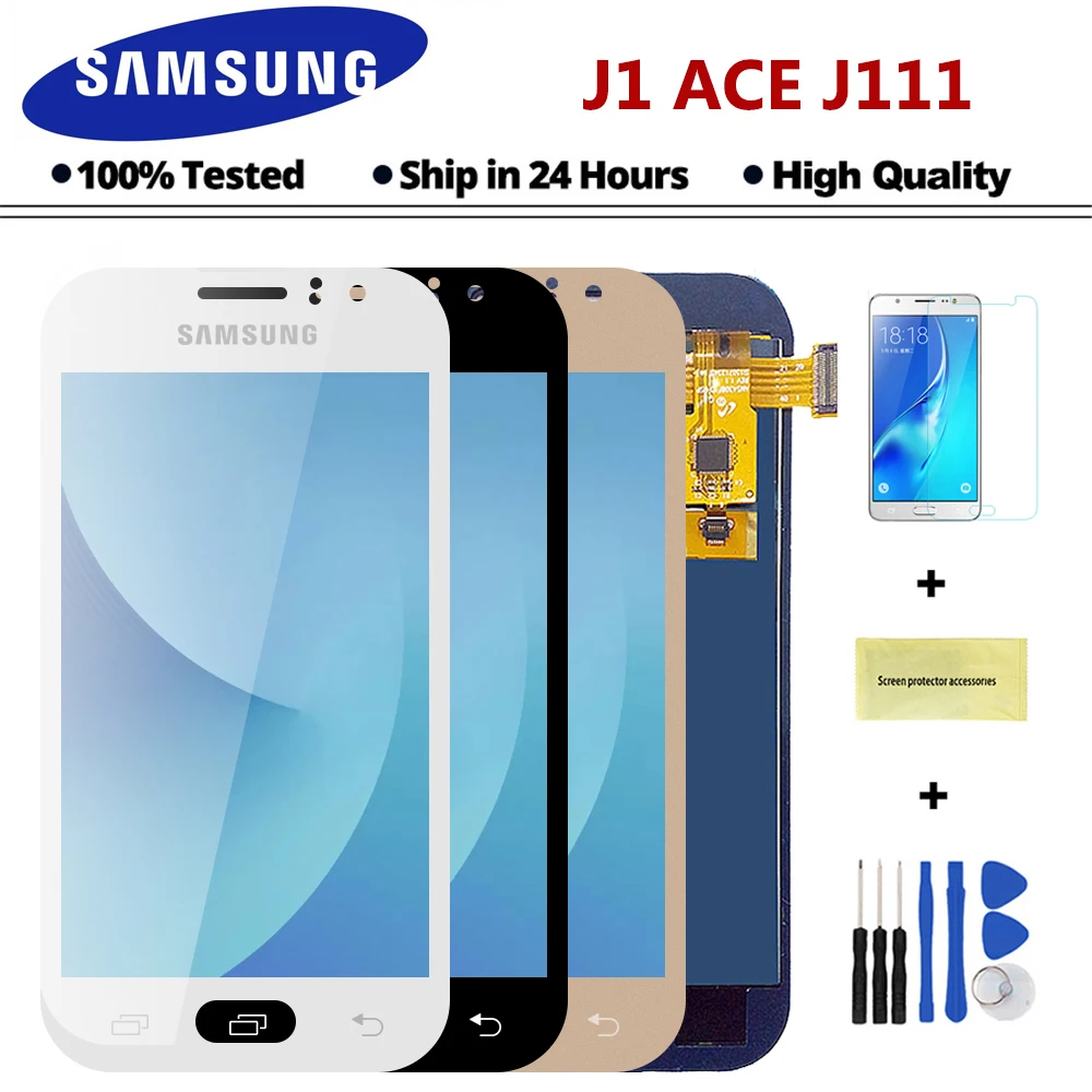 Протестированный J111 ЖК-дисплей для samsung Galaxy J1 Ace J111F J111M J111FN ЖК-дисплей сенсорный дигитайзер сенсорная сборка