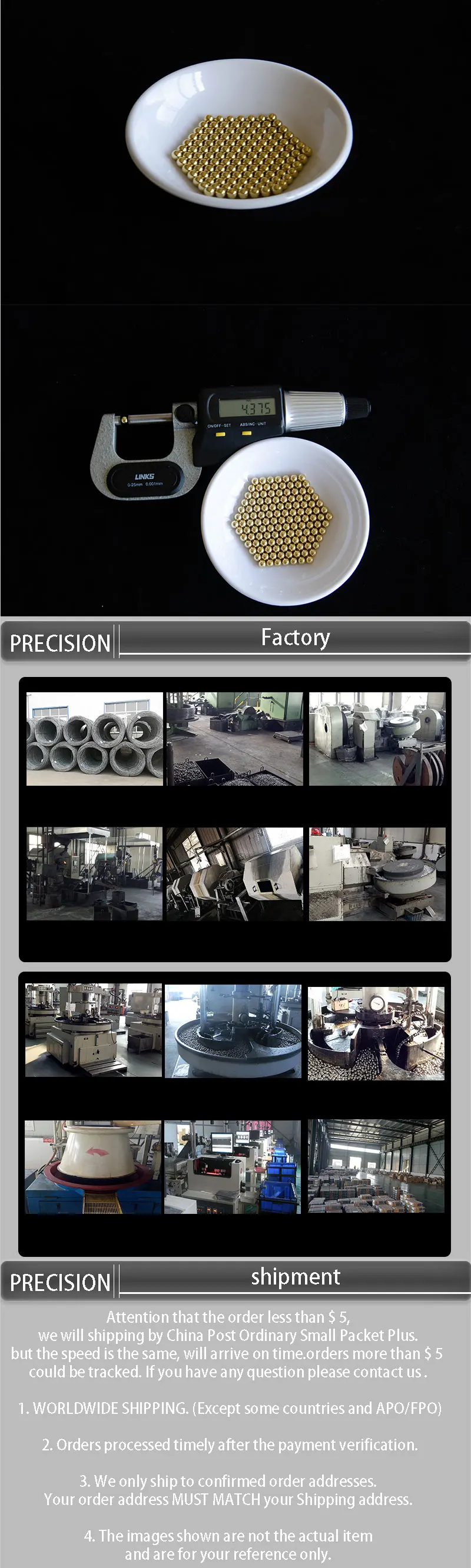 100pcs 4.5MM yellow brass paintball Used for Hunting High Quality