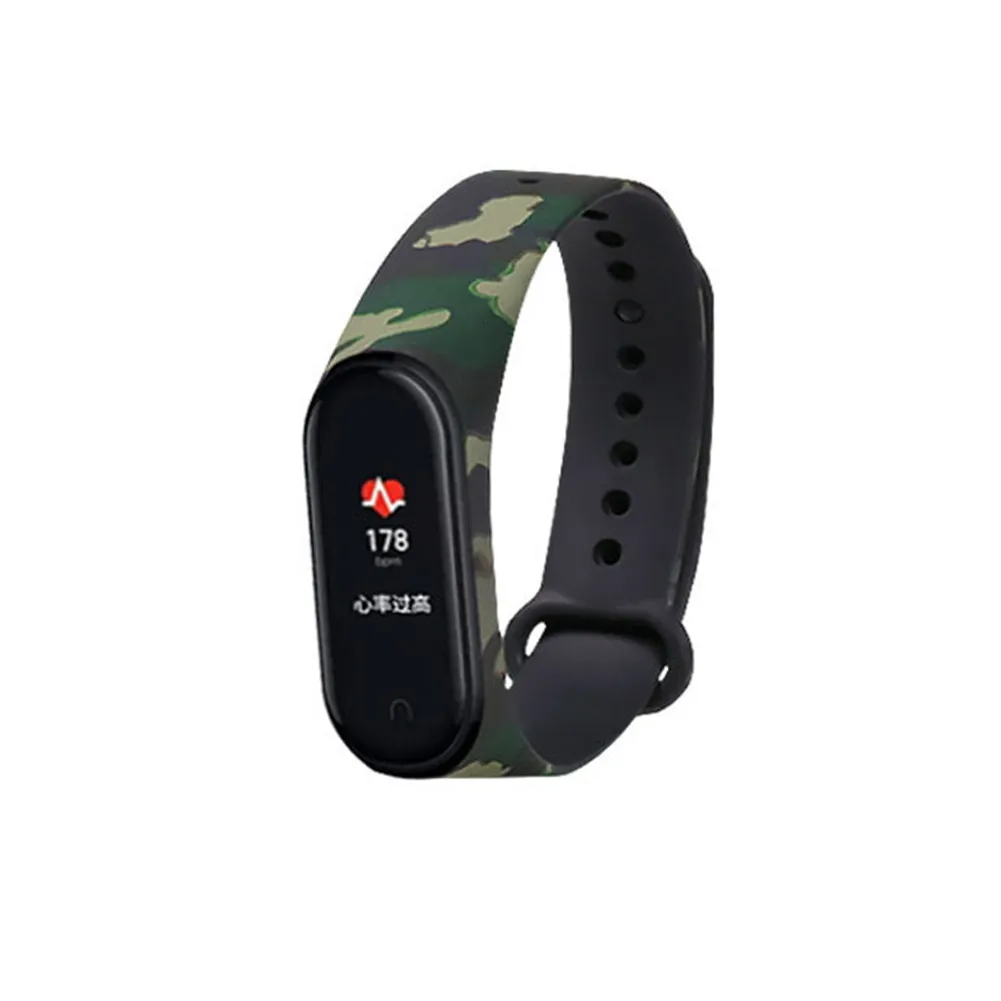 Watch Applicable to Millet Bracelet 4 Wristband 3/4 Universal Strap TPU Sports Waterproof Camouflage 4 Color Belt Watch Applicable to Millet Bracelet 4 Wristband 3/4 Universal Strap TPU Sports Waterproof Camouflage 4 Color Belt