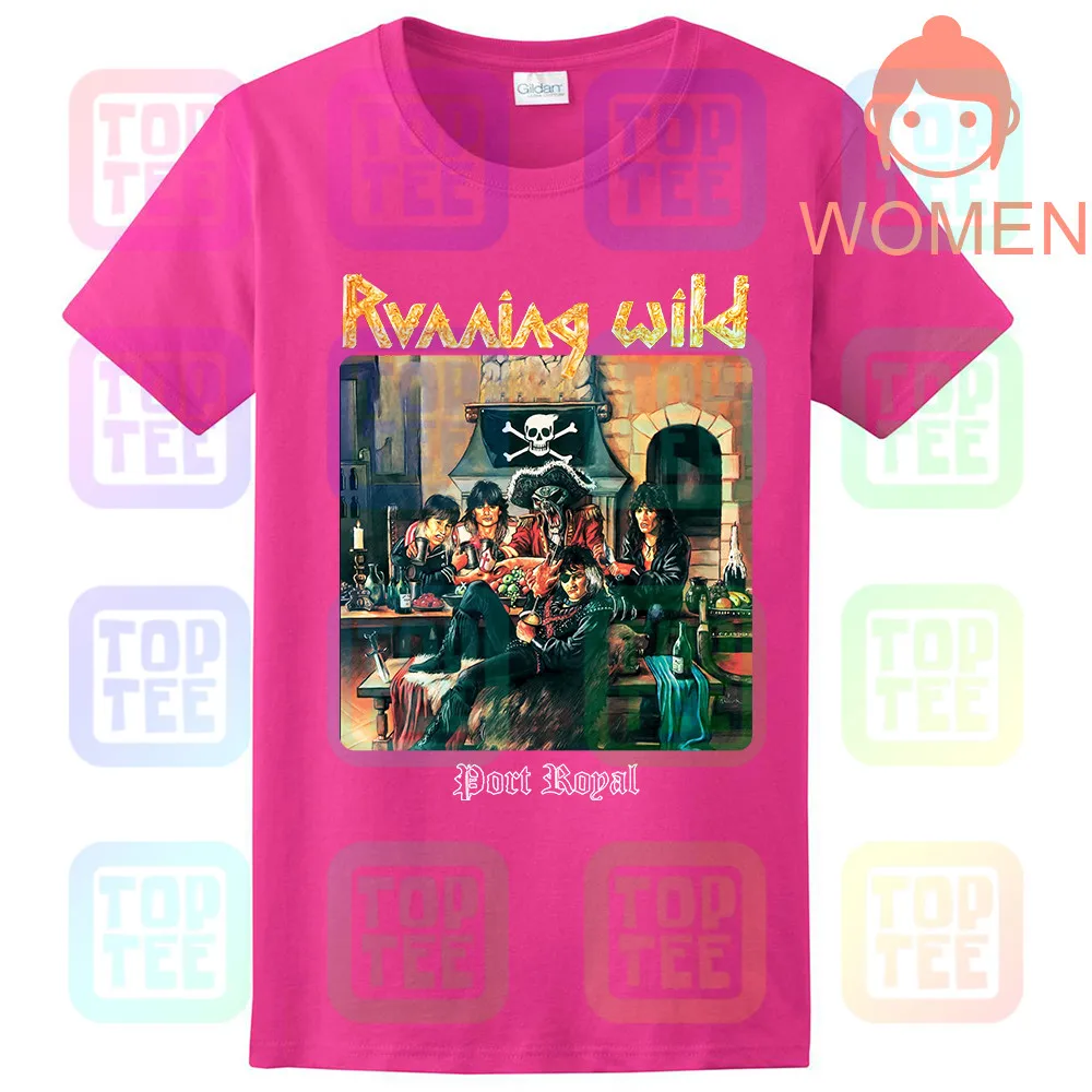Women Rose Новая Черная футболка RUNNING WILD PORT ROYAL X-WILD GRAVE DIGGER RAGE hellowen - Цвет: Women Rose