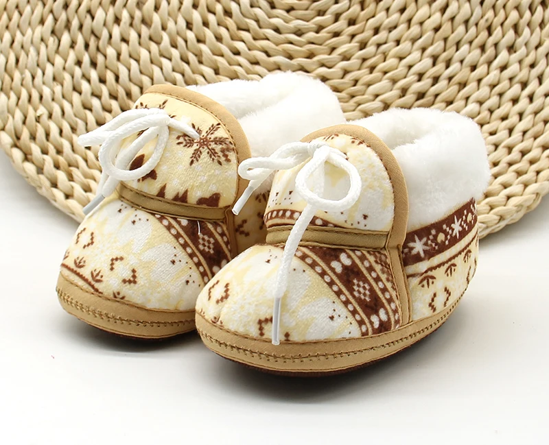 Детская обувь для новорожденных, детская обувь с мягкой подошвой, прогулочная обувь, Зимняя Теплая обувь для малышей