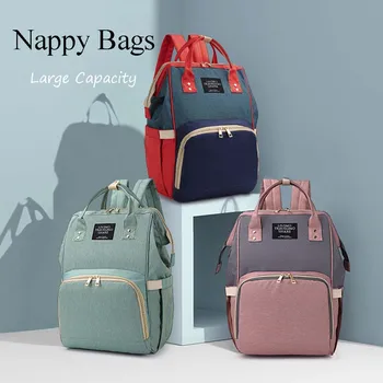 

Fashion Baby Diaper Bags Large Capacity Nappy Bag Waterproof Mummy Bags Maternity Travel Backpack Nursing Handbag for Mom