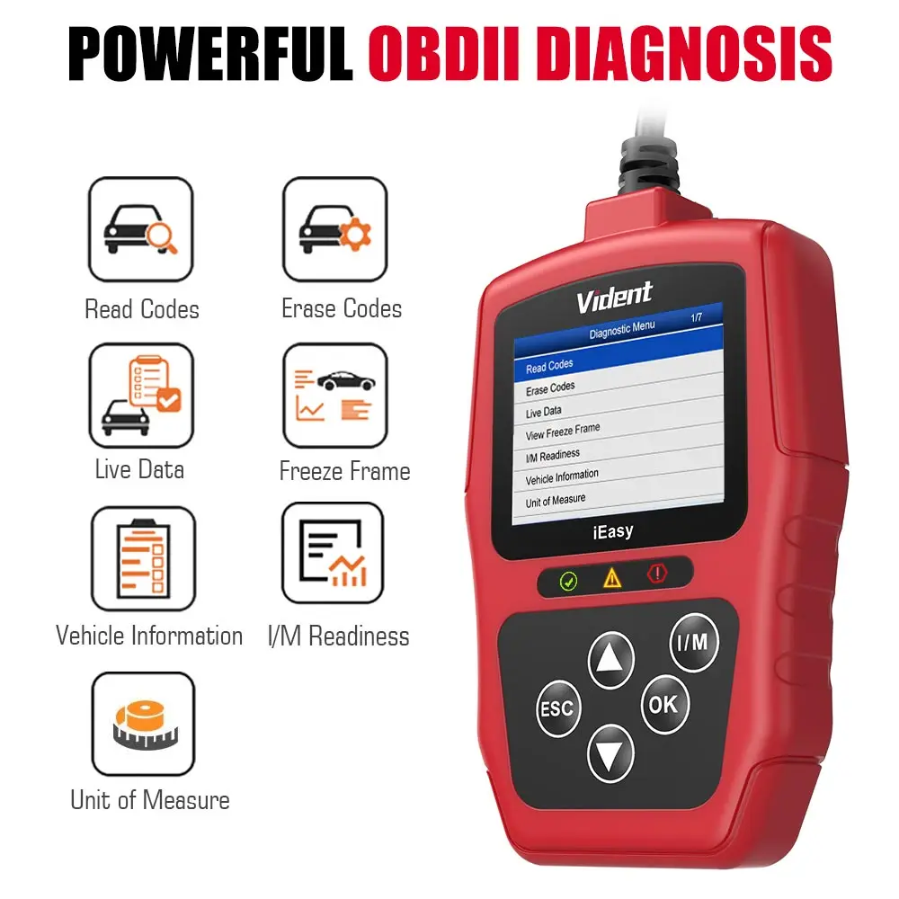 VIDENT iEasy300 МОЖЕТ OBDII/считыватель кода EOBD бесплатное обновление онлайн на 3 года