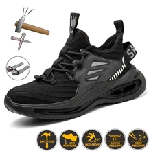 Chaussures de sécurité légères grande taille 37 50, chaussures de protection avec embout en acier, bottes de travail anti perforation pour hommes et femmes