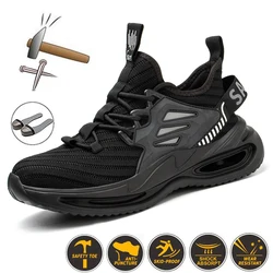 Safety shoes, lightweight, large size 37-50, men's protective shoes, steel toe cap, puncture-proof women's work boots work shoes
