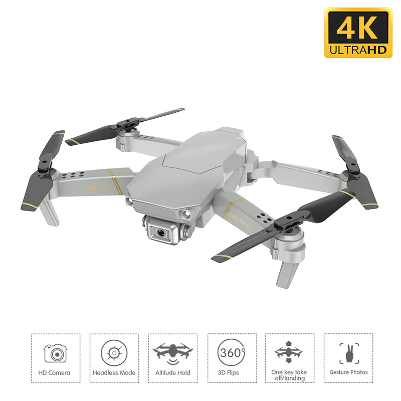 AZMA RC Drone with Wifi FPV 1080P 4K HD Dual Camera Optical Flow RC Foldable Quadcopter Follow Me Mini RTF RC Drone VS E58 E520