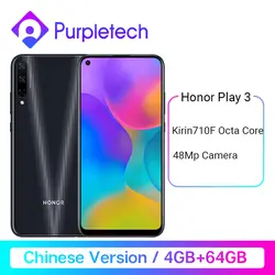 Honor Play 3 4 Гб 64 Гб Kirin 710 F восьмиядерный смартфон 48MP AI с тремя камерами 6,39 "Android P мобильный телефон