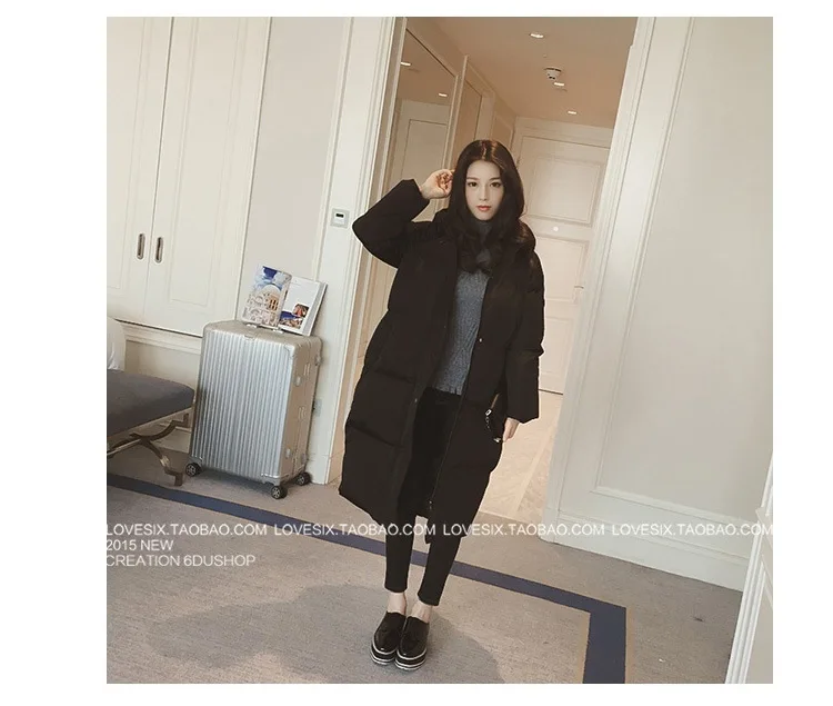 

Cotton-padded Clothes Women's Mid-length Students Large Size South Korea down Coat 2017 over-the-Knee Thick Winter Coat Women's