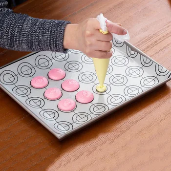 

Can cut silicone Dough Mat Bakeware 26*60cm Macaron Pastry Oven Pasta Tool Baking Sheet Tray Liner Mat Cake Pad Bakery Tool