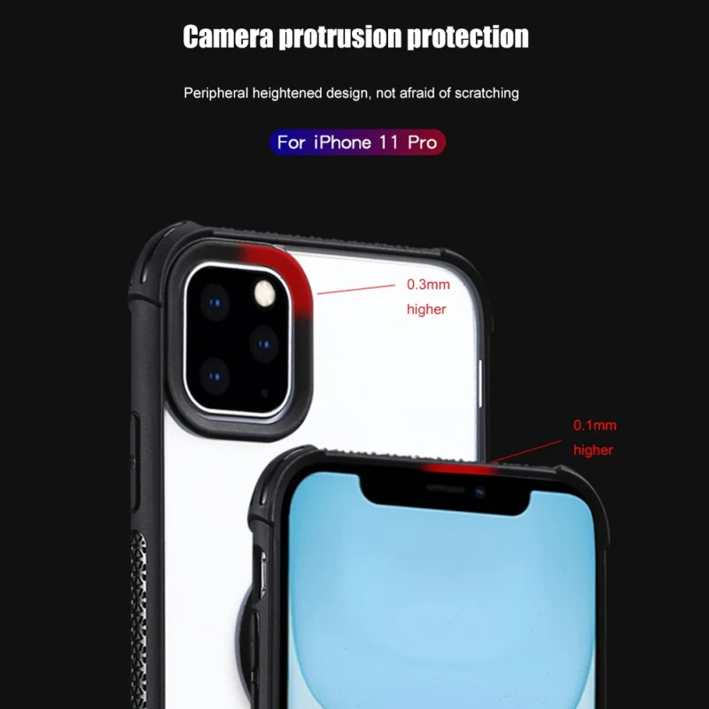 С кольцом для IPhone 11 Pro Мягкий Силиконовый ТПУ чехол для телефона