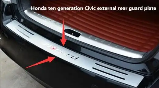 Для Honda ten generation/nine generation Civic багажник Задняя обшивка панель - Цвет: Темно-серый
