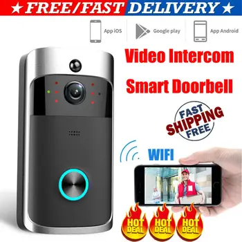 

Smart WiFi Doorbell Camera Video Wireless Remote Door Bell CCTV Chime Phone APP