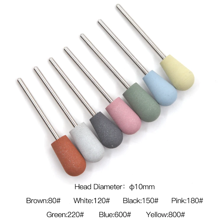 7PCS Silicon Nail Drill Bit Rotary Burr Cutters for Manicure Machine for Manicure Nail Drill Cutter for Nail Cutter for Pedicure - Цвет: AN-SET110