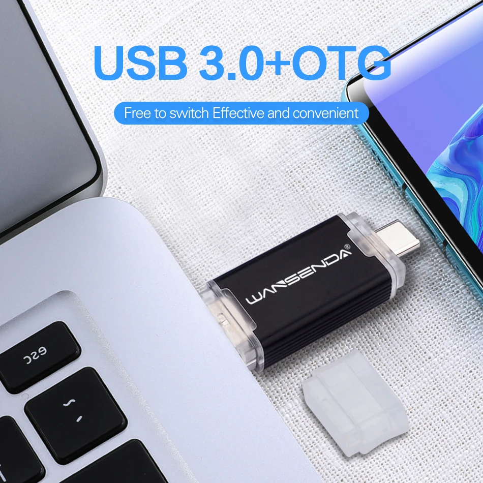 WANSENDA USB 3,0 TYPE C USB флеш-накопитель OTG флеш-накопитель 512 ГБ 256 ГБ 128 Гб 64 ГБ 32 ГБ USB накопитель высокоскоростной 2 в 1 флешка