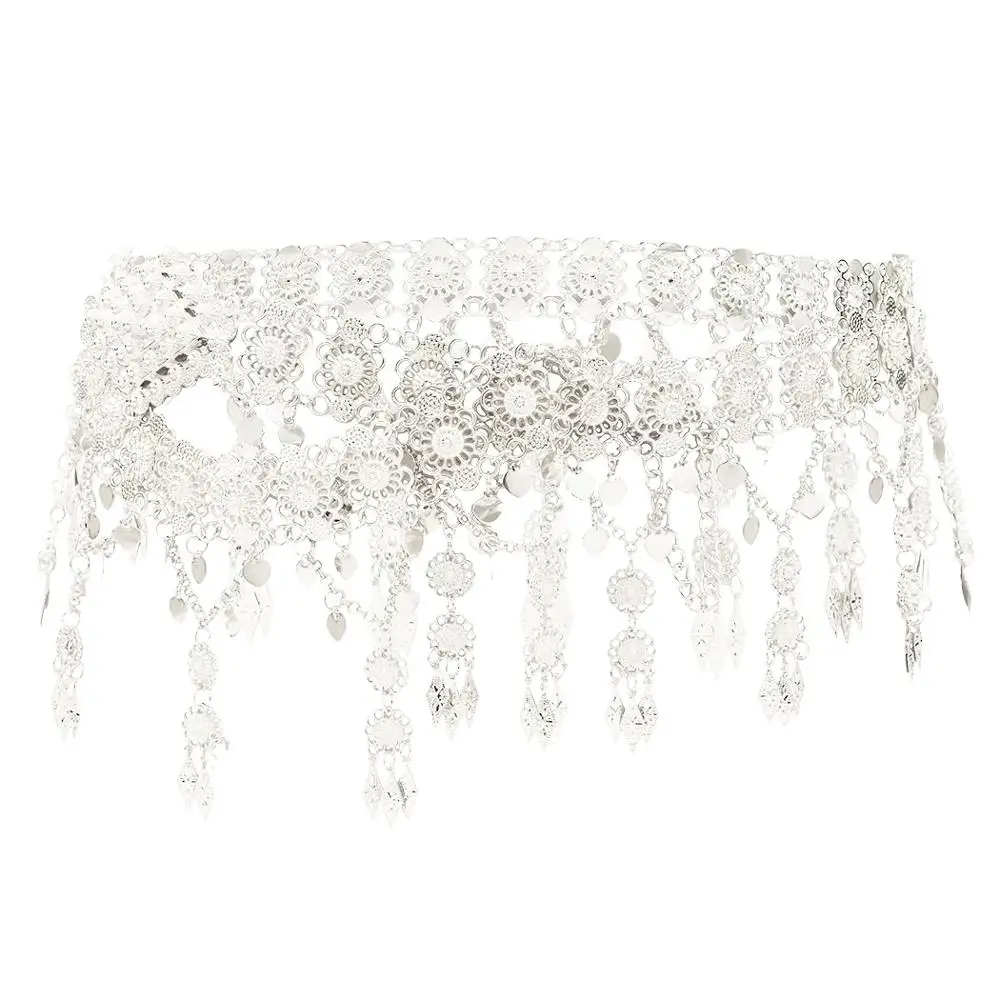 Gold Color Ethnic Long Tassel Belly Waist Chain Thai Clothing Summer Beach Party Sexy Belts Gypsy India Body Jewelry Accessories