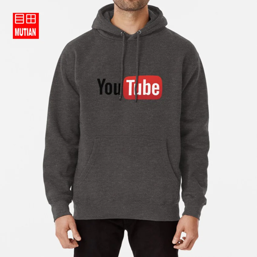 darkgrey-hoodie YouTube толстовки с капюшоном, толстовки с youtube subsriber youtuber like watch популярная Футболка с принтом mylifeaseva aurdiy - Цвет: darkgrey-hoodie