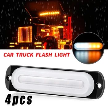 

White+Yellow Work Light Motorcycle Replacement 6-LED Truck Side Marker