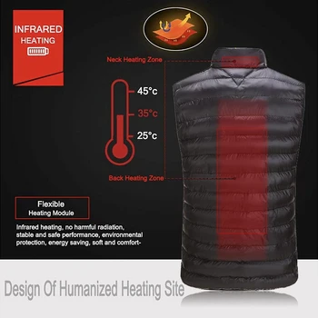 

2020 Winter Usb Washable Heated Vest High Quality Men/Women's Warm Vest Outdoor Electric Heating Waistcoat Camp Hiking Clothing