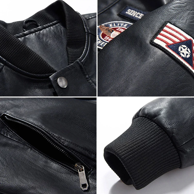 ReFire gear Осенняя мотоциклетная куртка из искусственной кожи Мужская винтажная Военная тактическая куртка мужская армейская куртка-бомбер, авиационная Повседневная Верхняя одежда, пальто