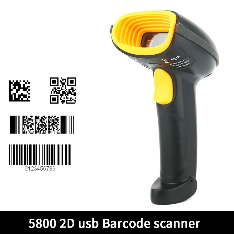 Supermarket Handheld 2D Code Scanner BarCode Reader QR Code Tobacco USB ZD5800 Data matrix 2D BarCode scanner barcode scanner