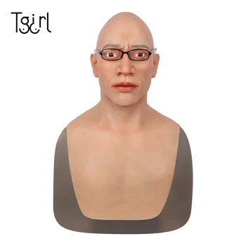 

Silicone Realistic Male Headgears Middle Age Drag Queen Headwear Crossdressers