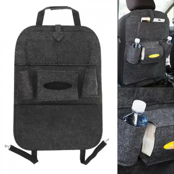 

Universal Multifunctional Felt Car Storage Bag Hanging Box Back Seat Bag with Stickup-style Fixed Belt