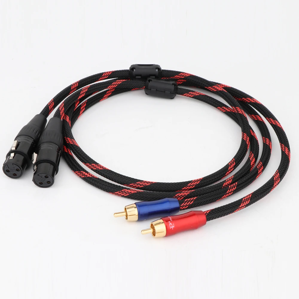 High Quality A53 5N OCC Copper XLR to RCA audio interconect cable with