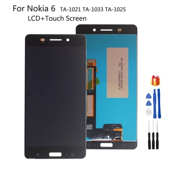 

For Nokia 6 LCD Display Touch Screen Digitizer Assembly For Nokia TA-1021 TA-1033 TA-1025 Screen LCD Display Glass Panel + Tools