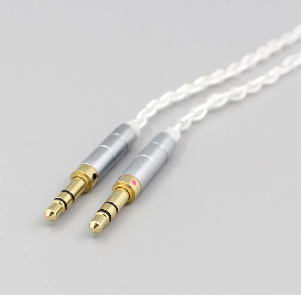 LN006619 Hi Res Silver Plated 7N OCC Earphone Cable For Hifiman HE560 HE 350 HE1000 V2 Headphone 2 5mm pin