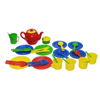 

34 Packs Durable Pretend Play Tea Set Children Toy Kitchen Room House Accs