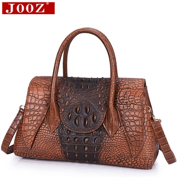 

JOOZ Retro Alligator tote Bag Women Crocodile Pattern Handbag high quality elegant Crocodile Shoulder Messenger Bag lady handbag