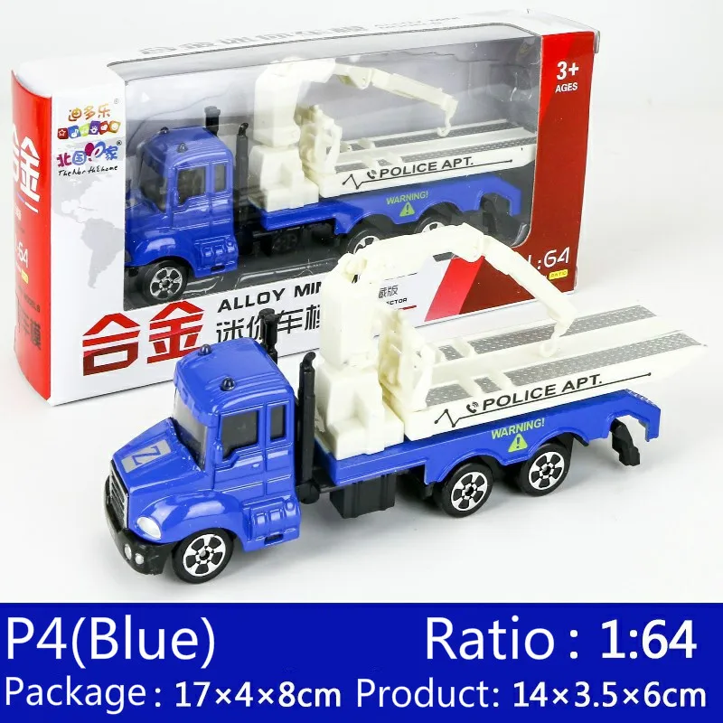 1 PC Mini Toy Vehicle Model Alloy Diecast Engineering Construction Fire Truck Ambulance Transport Car Educational Children Gifts - Цвет: LTC00284P4