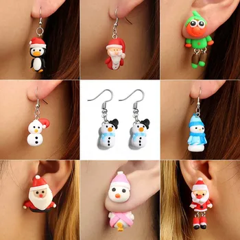 

Christmas Earrings for Girls Fashion Jewelry Accessories Snowman Studs Earring New 2020 Christmas Gifts Halloween Party Earings