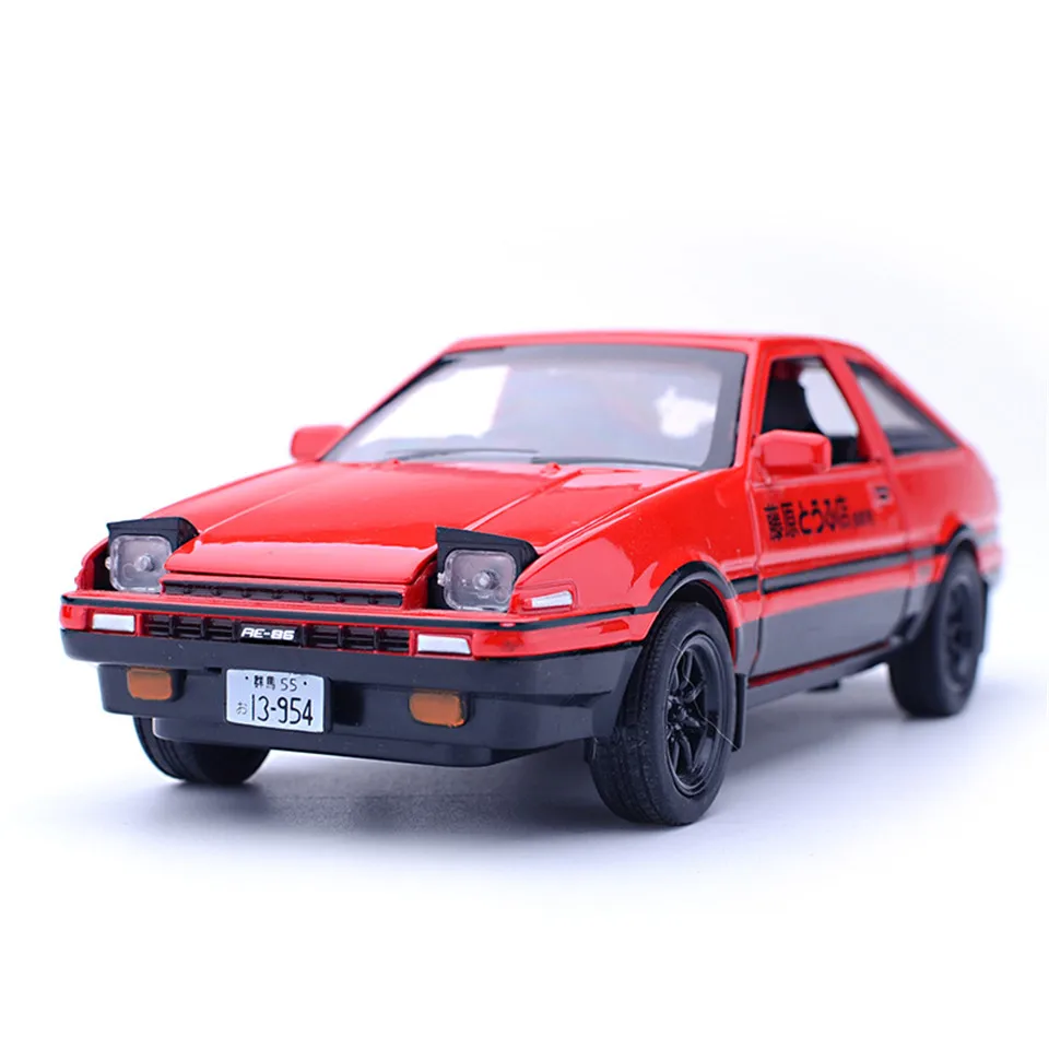 Горячая литая модель автомобиля 1:28 Toyota AE86 Начальная D Детская Металлическая машина игрушки оттягивающиеся колеса детские подарки на день рождения и Рождество