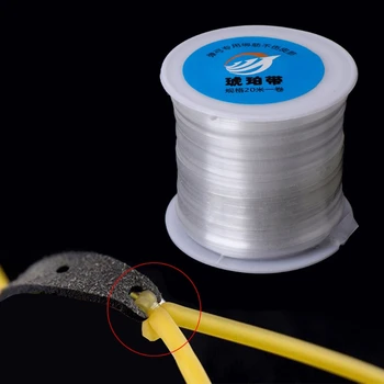 

1 Roll 20M Rubber Band Line String Wire Used For Hunting Slingshot Catapult Head 875D