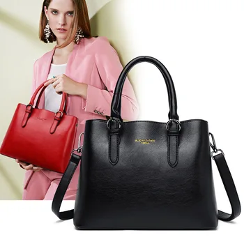 

Large-capacity Bag Handbags New 2019 Fashion Single Shoulder Messenger Bag Simple Solid Color Handbag Big Women Tote Designer