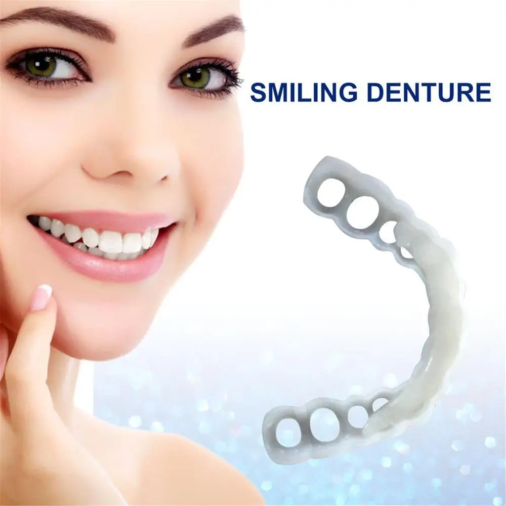 

Comfortable Snap On Men Women Tooth Instant Perfect Smile Comfort Fit Flex Teeth Fits Whitening Smile False Teeth Cover