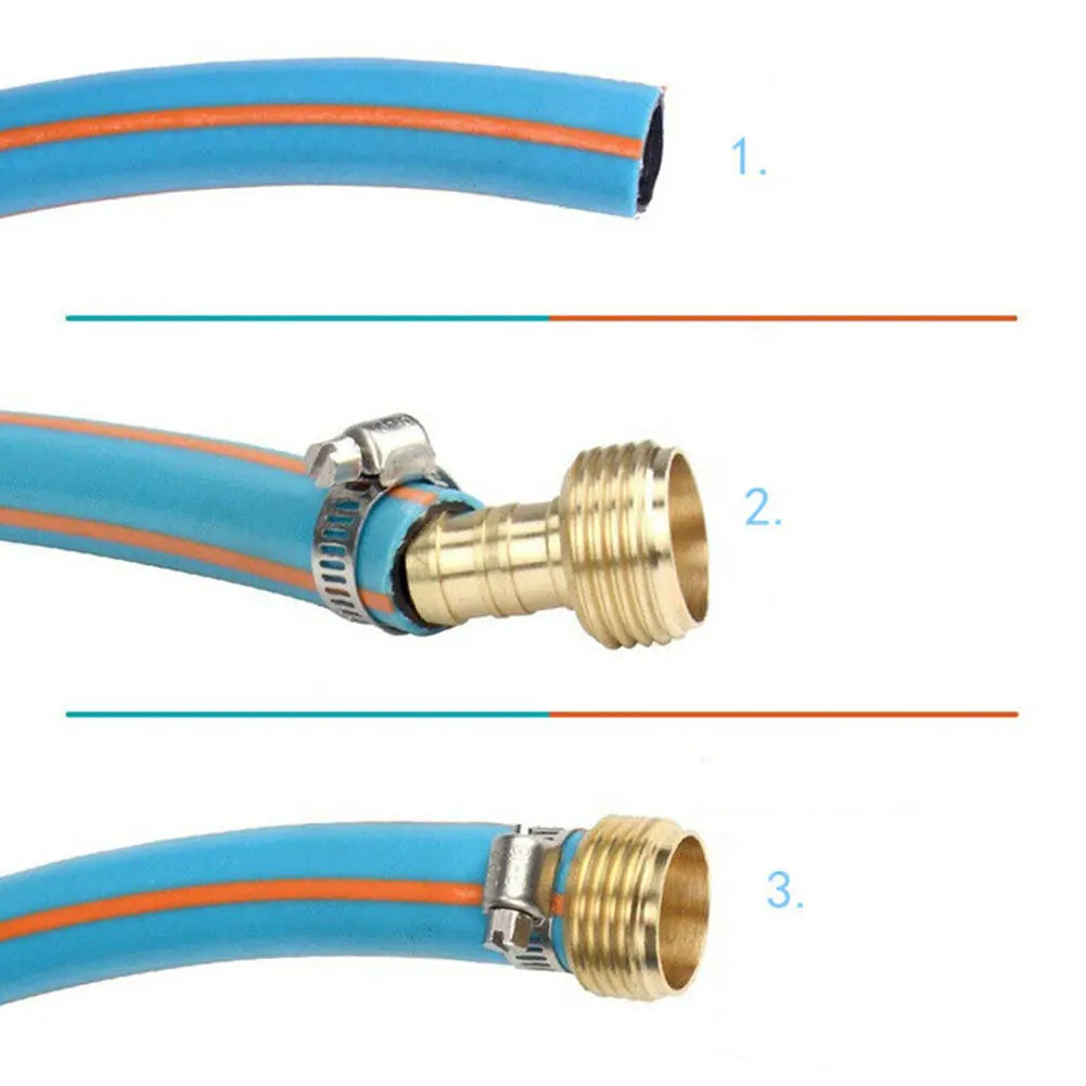 5/8 дюймовый латунный нержавеющий наружный водопроводный трубопровод, аксессуары для дома, садовый шланг, коннектор для ремонта, поливочная система для мужчин и женщин