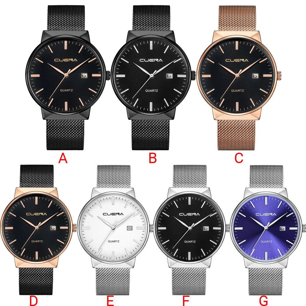 Fashion Watch Men Military Sport Stainless Steel Analog Quartz Wrist Watch Waterproof Ultra Thin Women Men Clock reloj hombre /N