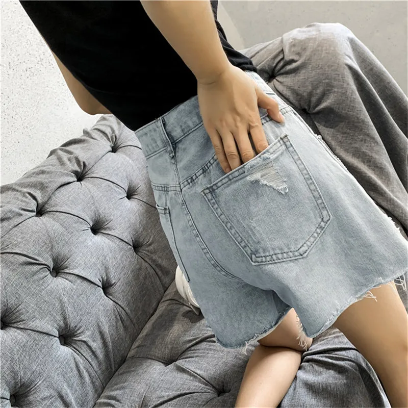 Women Jeans Spring Summer Short Chain Fringed Pants Slim Heavy High Waist Denim Sexy korean Harajuku Casual Shorts denim Jeans