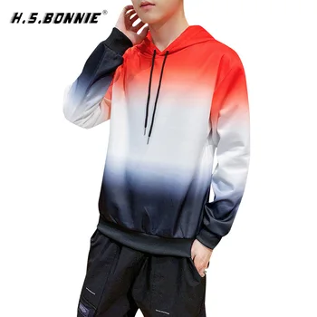 

Mens Sweatshirt Gradually Changing Color New Casual Hip Hop Yonger Man Long Sleeve 2019 Autumn Hoodies