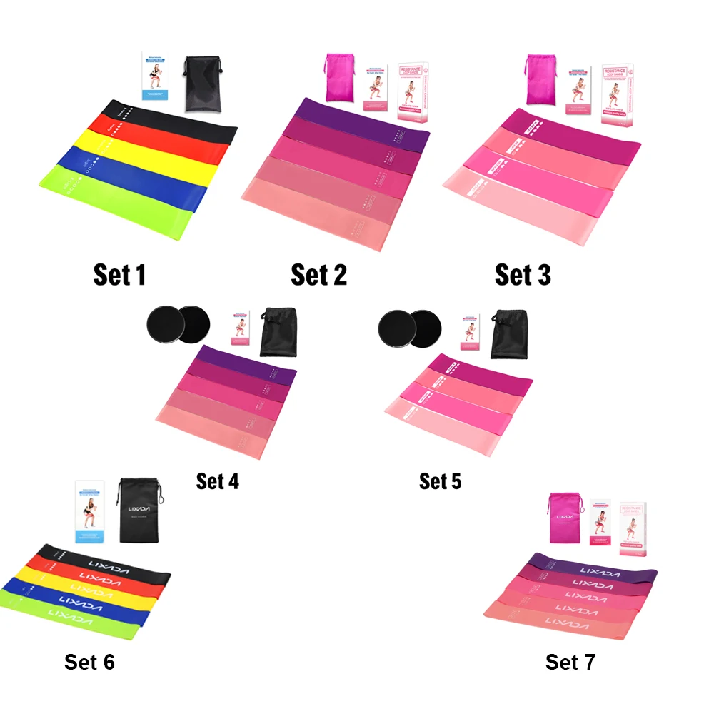Lixada 5PCS Resistance Band Set Sports Exercise Resistance Loop Bands Set Elastic Training Rubber Bands Fitness Equipment Lixada 5PCS Resistance Band Set Sports Exercise Resistance Loop Bands Set Elastic Training Rubber Bands Fitness Equipment